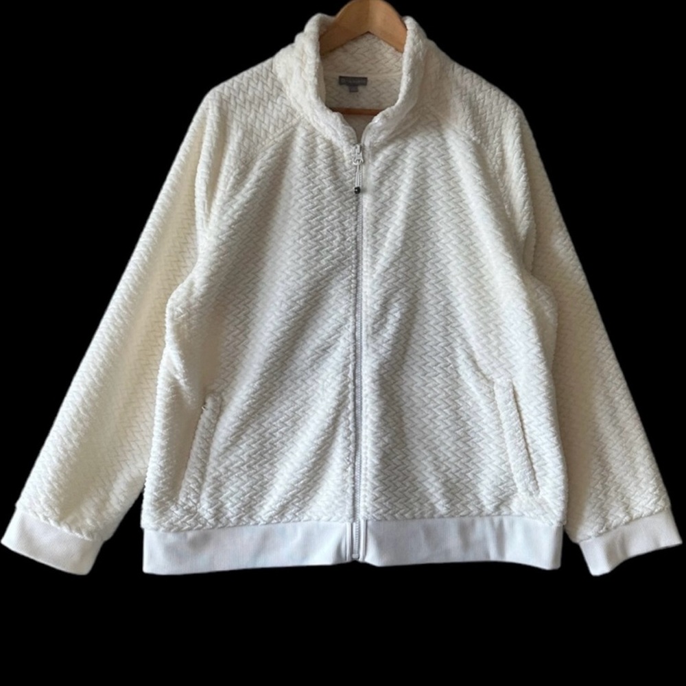 Talbots Patterned Fleece Jacket - Picture 8 of 11